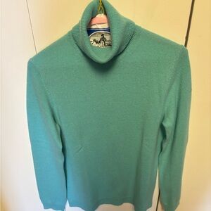 Isaac Mizrahi Aqua Turtleneck Sweater